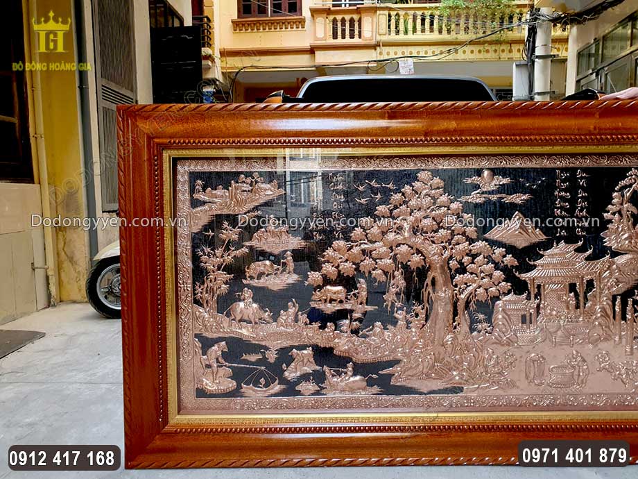 khung tranh bằng gỗ tự nhi&ecirc;n phun phủ chống mối mọt